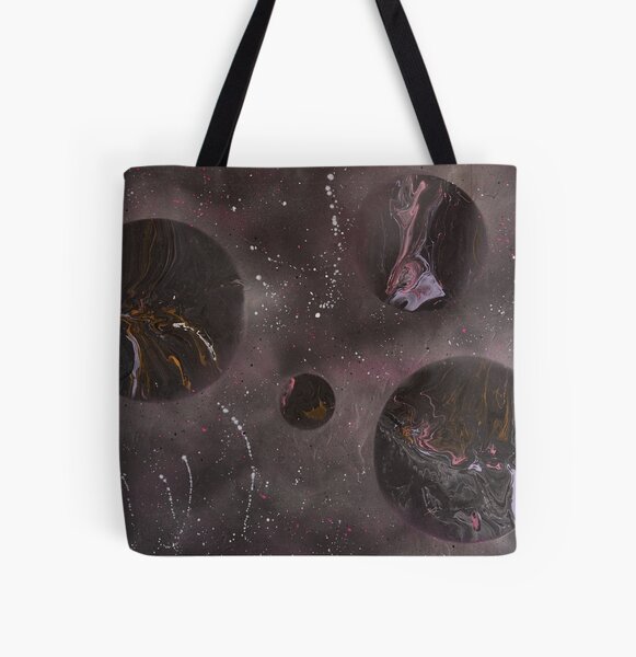 I Am Universe - Acrylic Paint Pour & Spray Paint All Over Print Tote Bag