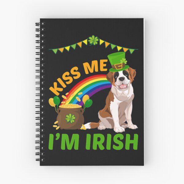 Item preview, Kiss Me Im Irish Saint Bernard Dog designed and sold by StarcyWol.