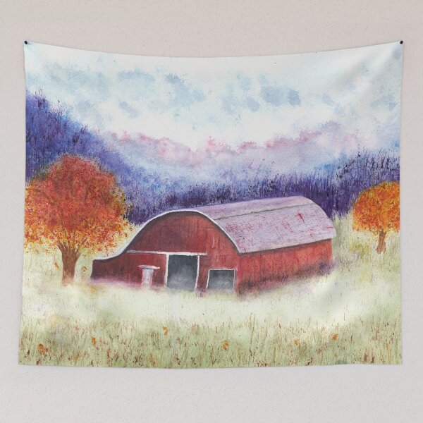 Item preview, Misty Autumn Evening on the Farm designed and sold by The Elderberry Blossom.