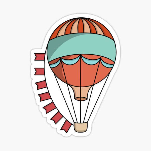C179 Ribbon Hot Air Balloons – Violette Stickers