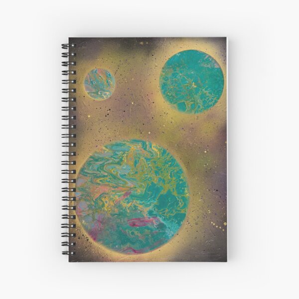 Galaxy - Acrylic Paint Pour & Spray Paint Spiral Notebook