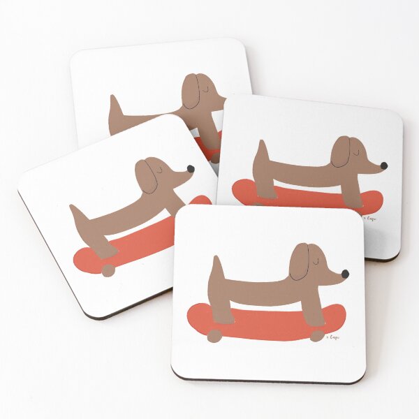 Item preview, Daschund on a skate board dog designed and sold by Bosquecitoxcape.