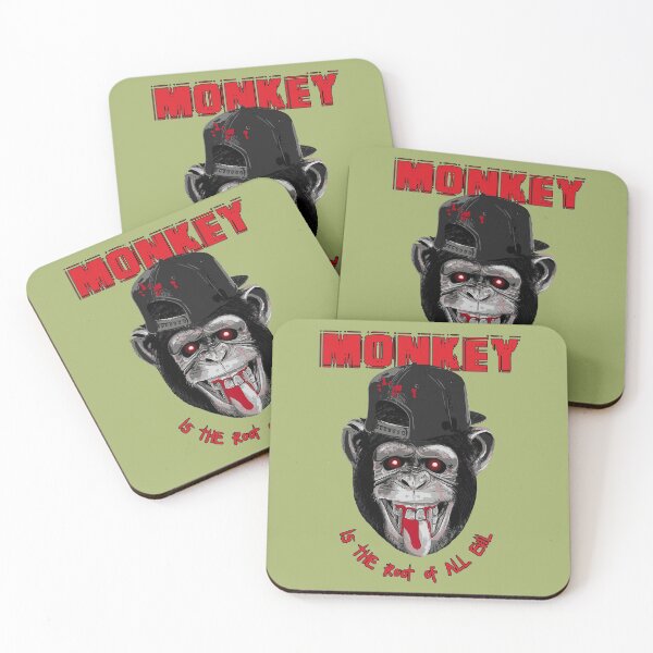 Item preview, Monkey is the root of all evil (humorous, funny, pun) designed and sold by SolidEarthArt.