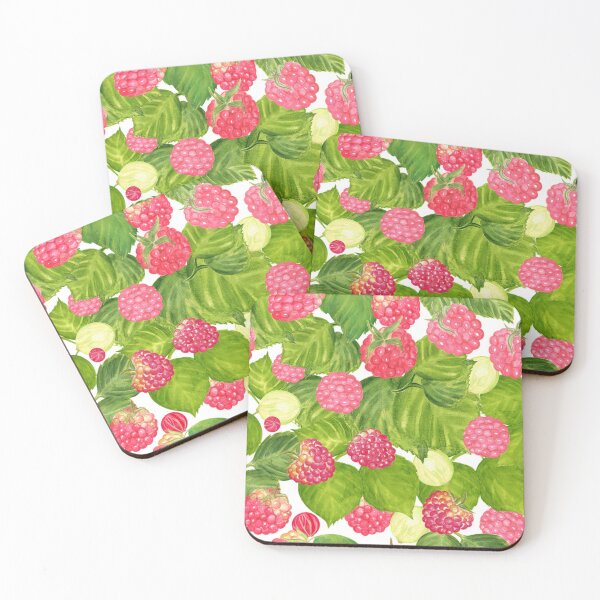 Item preview, Watercolor Berry Pattern - Red Raspberries Mixed Fruit Berry Abstract  designed and sold by silviaol.