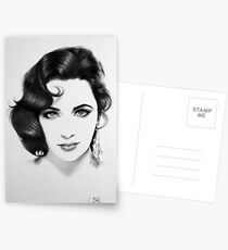 Elizabeth Taylor Minimal Portrait Postkarten