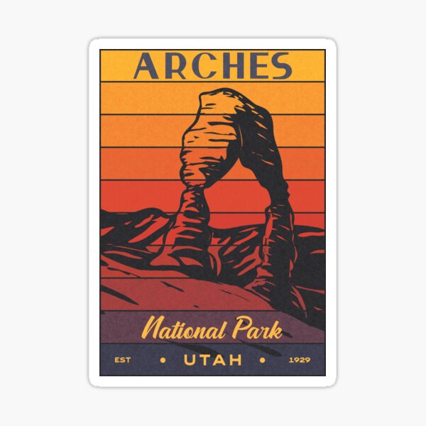 Item preview, Arches National Park - Retro Sunset designed and sold by JordanHolmes.