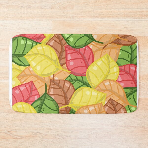 Item preview, Watercolor Forest Fall Autumn Pattern -  Orange Yellow Red Green Leaves, Fall Leaves Print designed and sold by silviaol.