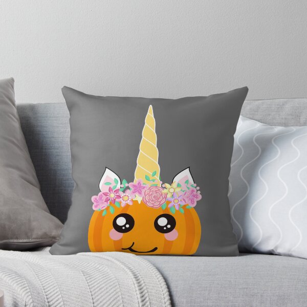 Item preview, Unicorn Pumpkin, Kawaii Pumpkin With A Unicorn crown  designed and sold by GulQari.