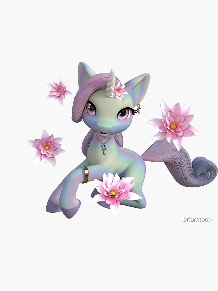 Little Unicorn & Pink Lotus by briarmoon