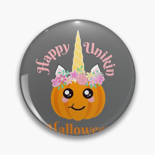Item preview, Unicorn Pumpkin, Kawaii Pumpkin With A Unicorn crown , Happy Unikin Halloween designed and sold by GulQari.