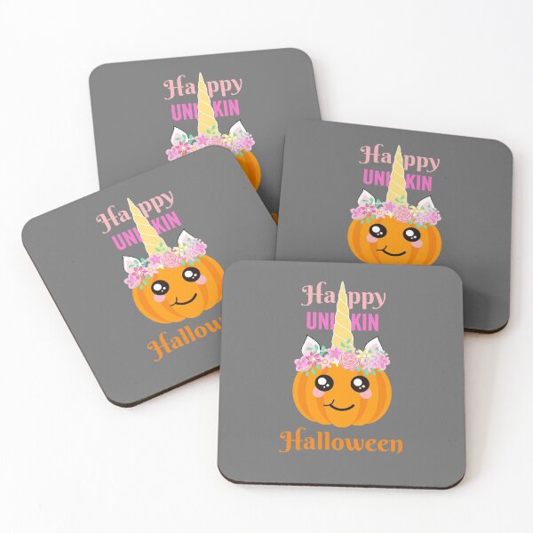 Item preview,  Unicorn Pumpkin, Kawaii Pumpkin With A Unicorn crown , Happy Unikin Halloween designed and sold by GulQari.