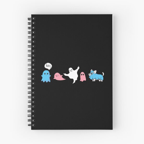 Item preview, Cute Trans Flag Ghosts and Dog. Transgender Pride designed and sold by Subtle Pride Shop.