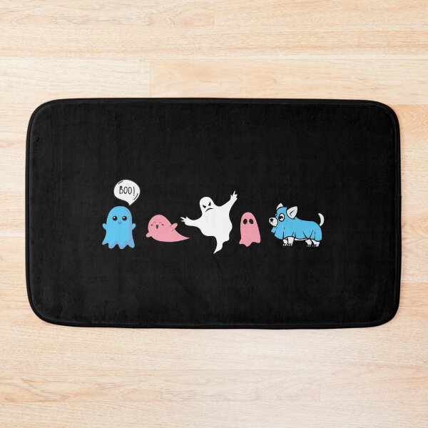 Item preview, Cute Trans Flag Ghosts and Dog. Transgender Pride designed and sold by Subtle Pride Shop.