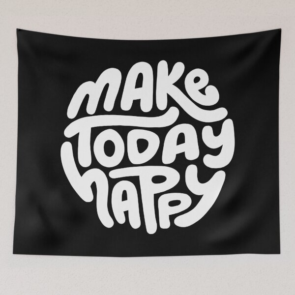 Item preview, Make Today Happy Lettering (White) designed and sold by PepAndGrace.