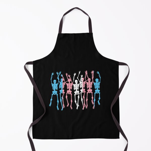 Item preview, Trans Flag Halloween Skeletons. Transgender Pride designed and sold by Subtle Pride Shop.