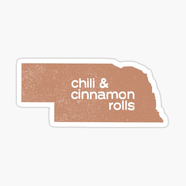 Vintage Nebraska Food - Chili & Cinnamon Rolls Sticker