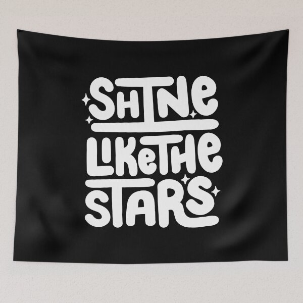 Item preview, Shine Like the Stars Lettering (White) designed and sold by PepAndGrace.