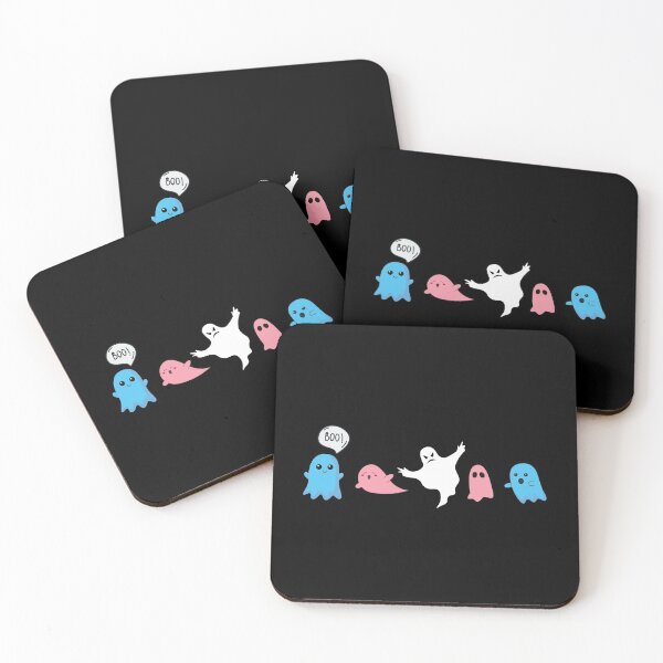 Item preview, Halloween Trans Flag Ghosts. Transgender Pride designed and sold by Subtle Pride Shop.