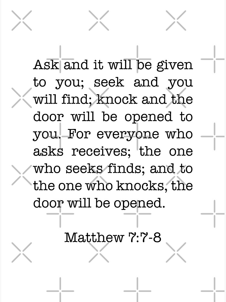 Ask Seek Knock {Poster} Ask Seek Knock {Poster}