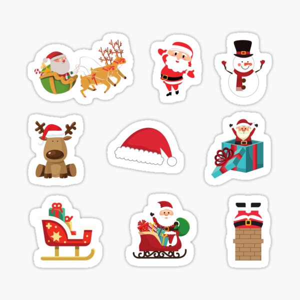 Item preview, Christmas pack x9 sticker designed and sold by VGdigital.