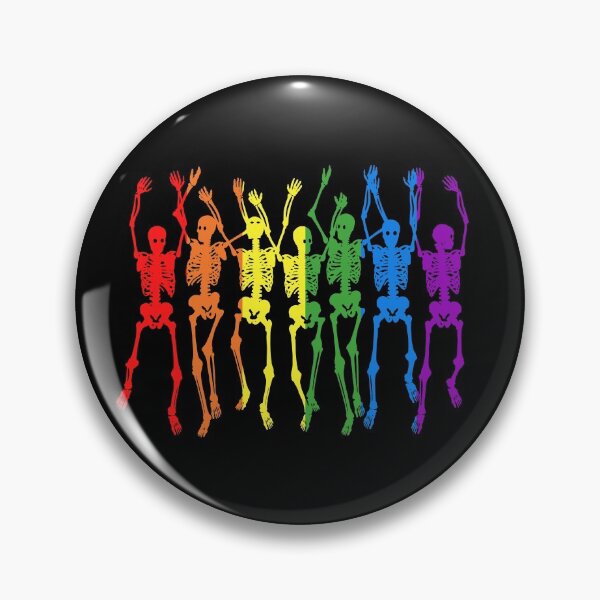 Item preview, Halloween LGBT Flag Skeletons. LGBTQ Pride designed and sold by Subtle Pride Shop.