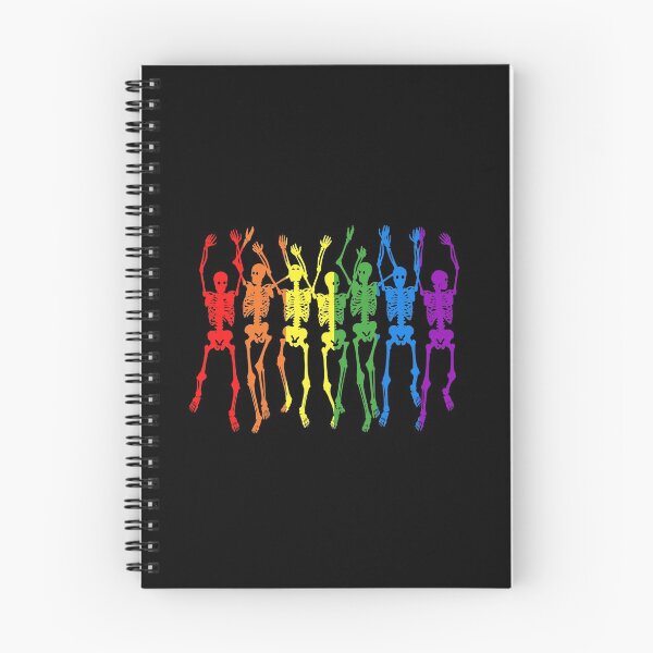 Item preview, Halloween LGBT Flag Skeletons. LGBTQ Pride designed and sold by Subtle Pride Shop.