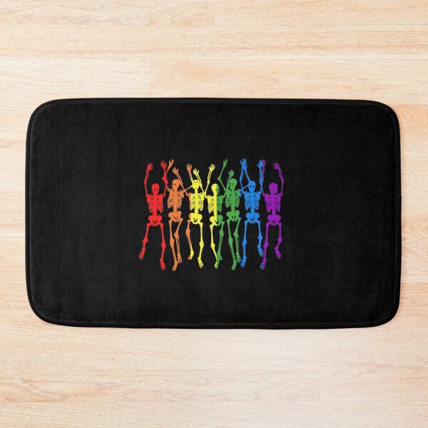 Item preview, Halloween LGBT Flag Skeletons. LGBTQ Pride designed and sold by Subtle Pride Shop.