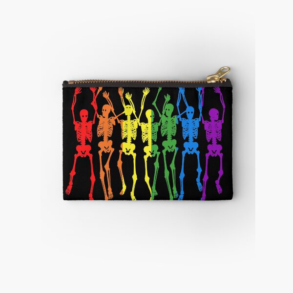 Item preview, Halloween LGBT Flag Skeletons. LGBTQ Pride designed and sold by Subtle Pride Shop.