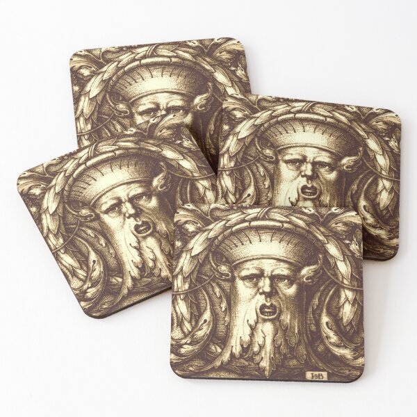 Item preview, Green Man or Wild Man Renaissance Engraving - Sepia designed and sold by Pixelchicken.