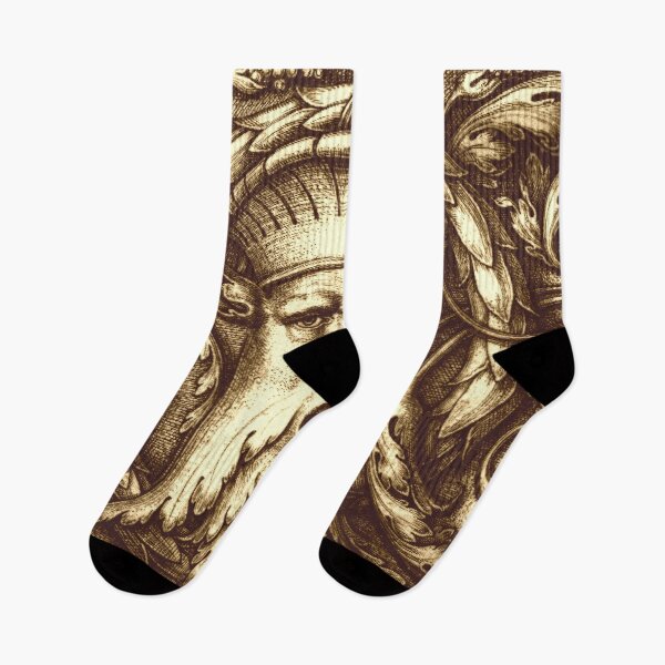 Item preview, Green Man or Wild Man Renaissance Engraving - Sepia designed and sold by Pixelchicken.