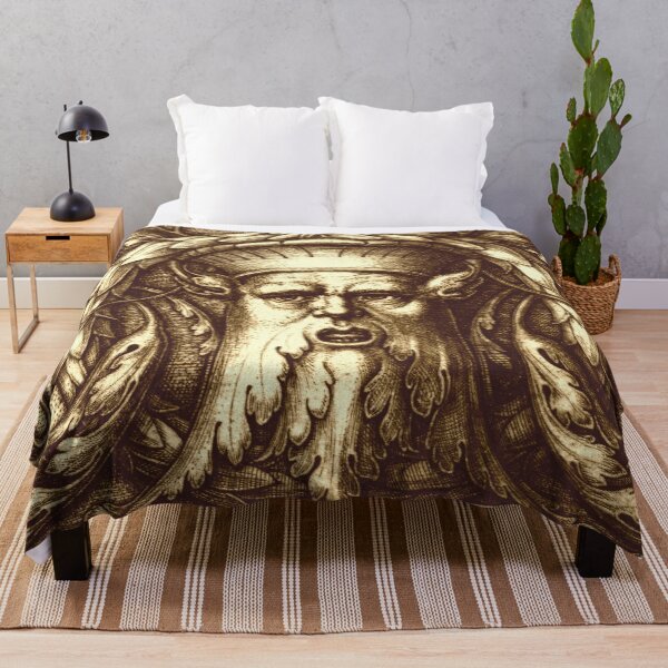 Item preview, Green Man or Wild Man Renaissance Engraving - Sepia designed and sold by Pixelchicken.