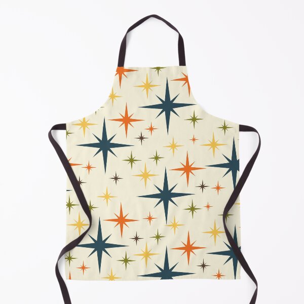 Item preview, Midcentury Modern Geometric Mid Mod Modernist Pattern Burnt Orange Yellow Green Blue designed and sold by ArtBIU.