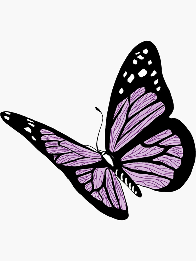 "purple butterfly emoji cute kawaii epilepsy awareness white " Sticker
