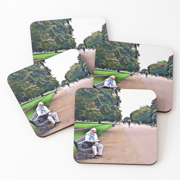 Item preview, old man in bench park designed and sold by ILOVETUNA.