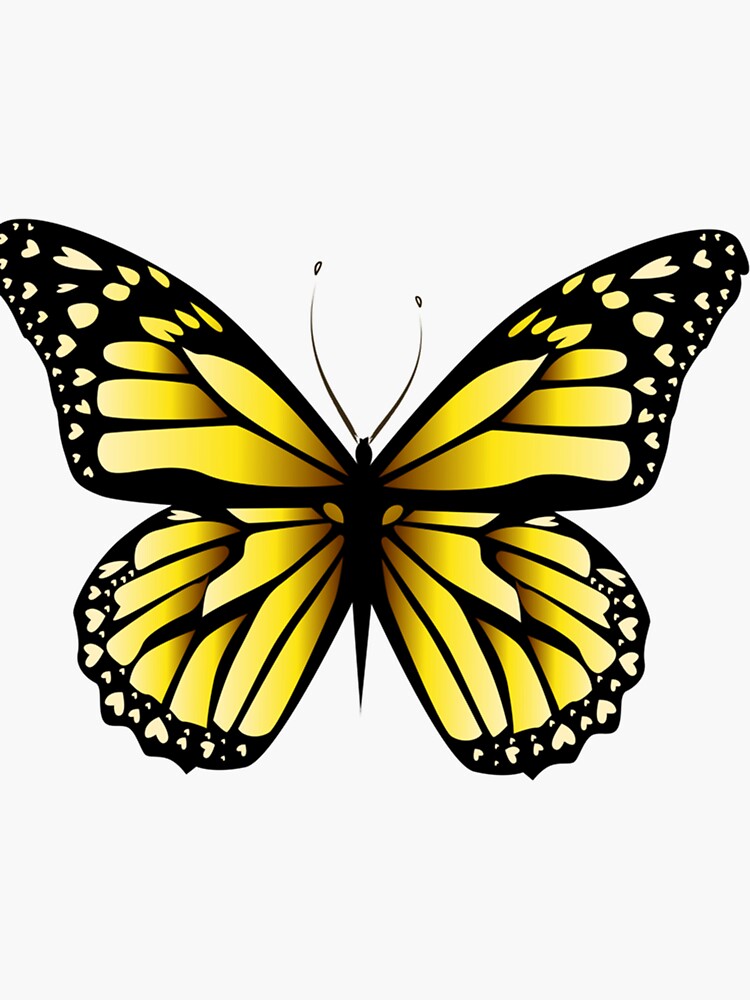 "Yellow butterfly emoji cute kawaii epilepsy awareness " Sticker by