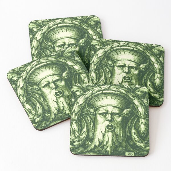 Item preview, Green Man or Wild Man Renaissance Engraving - Green designed and sold by Pixelchicken.