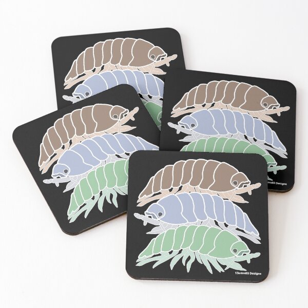 Item preview, 3 Pill Bugs (black) designed and sold by 13mtm80-Designs.