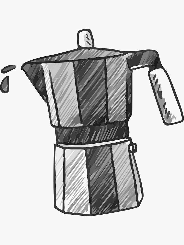 "Italian Coffee Maker" Sticker for Sale by brpt Redbubble