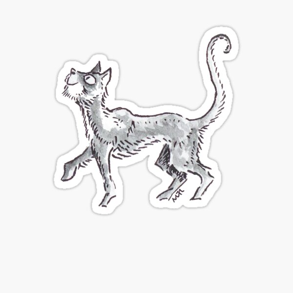 Cat on the Prowl Sticker
