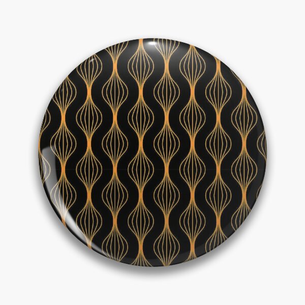 Item preview, Gold wave design on black designed and sold by Drawyourlife24.