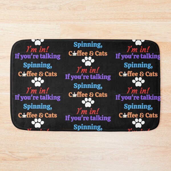 Item preview,  Fun Spin Coffee & Cats text Quote gift for handspinner designed and sold by rhodabear.