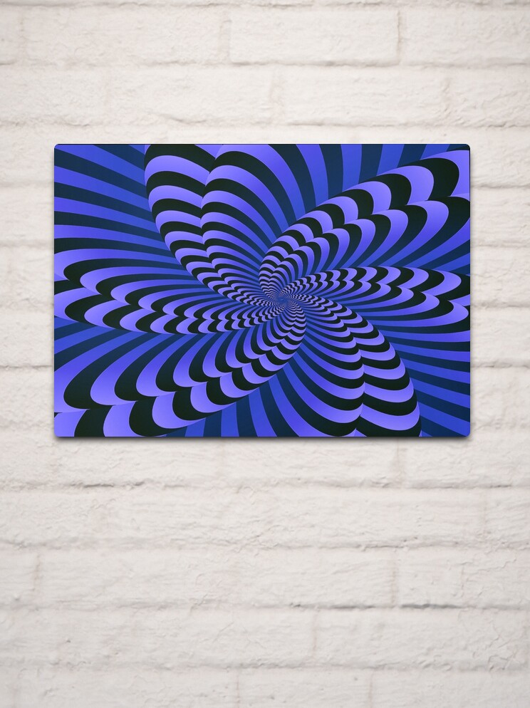 Abstract blue Trippy optical illusion- optical illusion  Poster