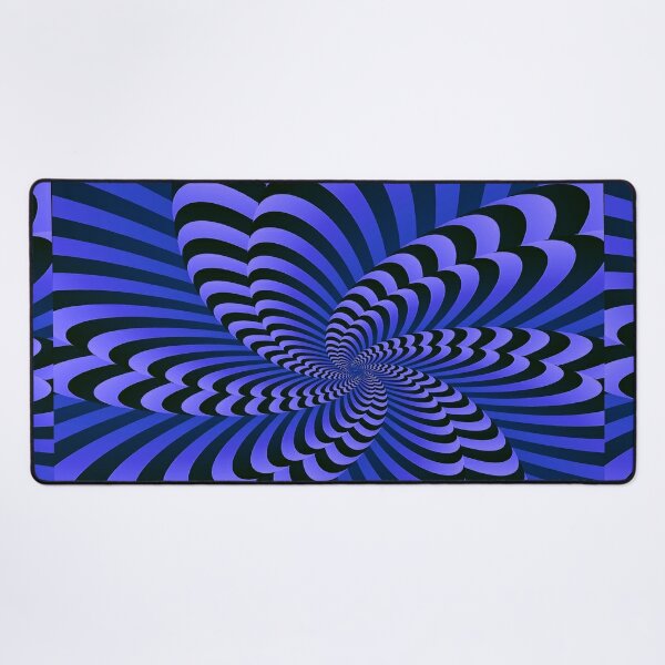 Abstract blue Trippy optical illusion- optical illusion  Poster for Sale