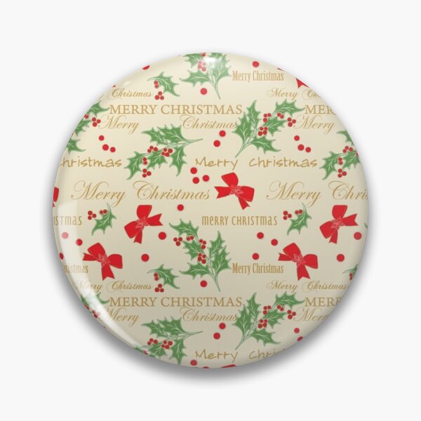 Item preview,  Merry Christmas Print Pattern - Vintage Holly Berry Christmas Pattern designed and sold by silviaol.