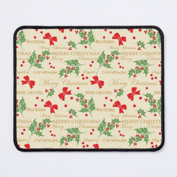 Item preview,  Merry Christmas Print Pattern - Vintage Holly Berry Christmas Pattern designed and sold by silviaol.