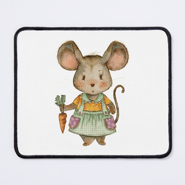 Item preview, Whimsical mouse illustration with gouache designed and sold by JaniceLalonde.