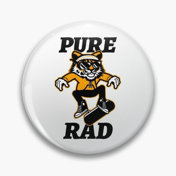 Item preview, Pure Rad tiger skateboarding skater designed and sold by MerchByCraig.