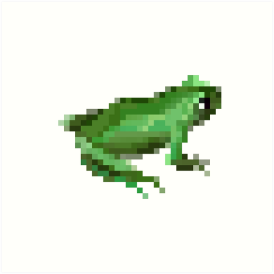 "Pixel Frog" Art Prints by thistleandspade | Redbubble