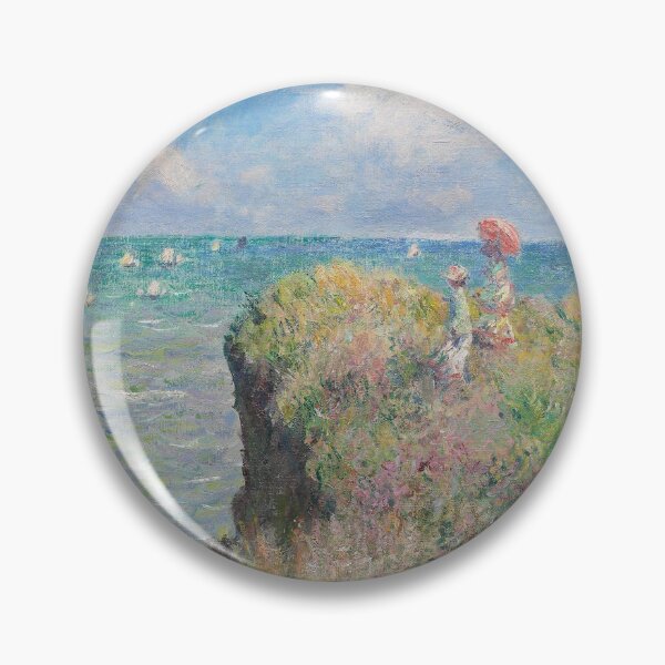 Item preview, Claude Monet Cliff Walk at Pourville Art Landascape Painting designed and sold by Depic Spirit.