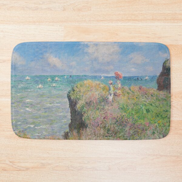 Item preview, Claude Monet Cliff Walk at Pourville Art Landascape Painting designed and sold by Depic Spirit.
